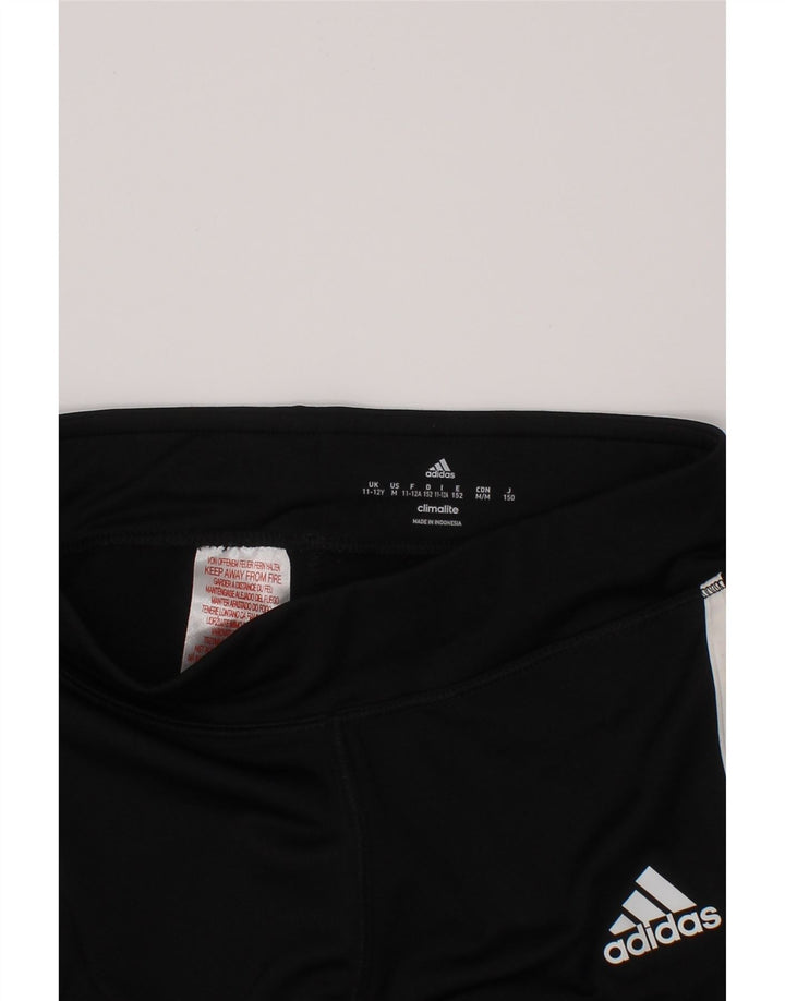 ADIDAS Girls Climalite Leggings 11-12 Years  Black Polyester