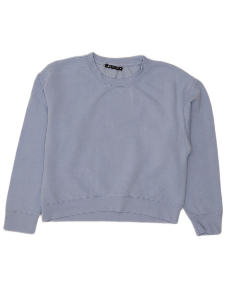 Zara Womens Sweatshirt Jumper UK 14 Medium Blue