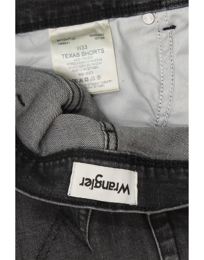 WRANGLER Mens Texas Denim Shorts W33 Medium Grey Cotton Vintage Wrangler and Second-Hand Wrangler from Messina Hembry 