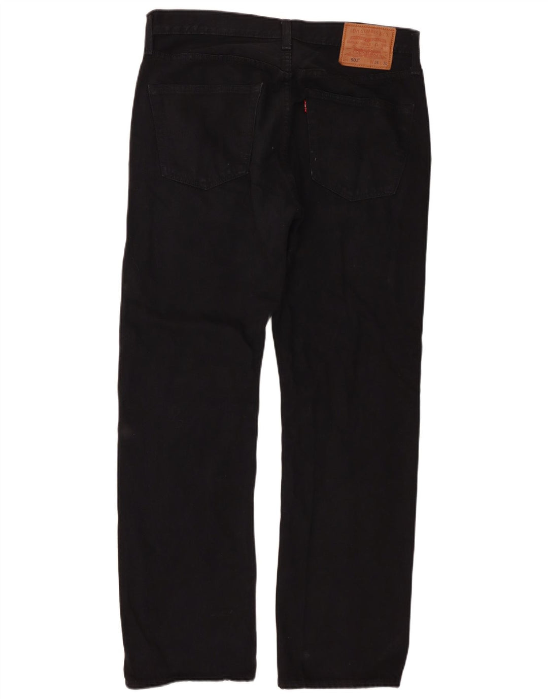 Levi's Mens 501 Straight Jeans W34 L30 Black Cotton