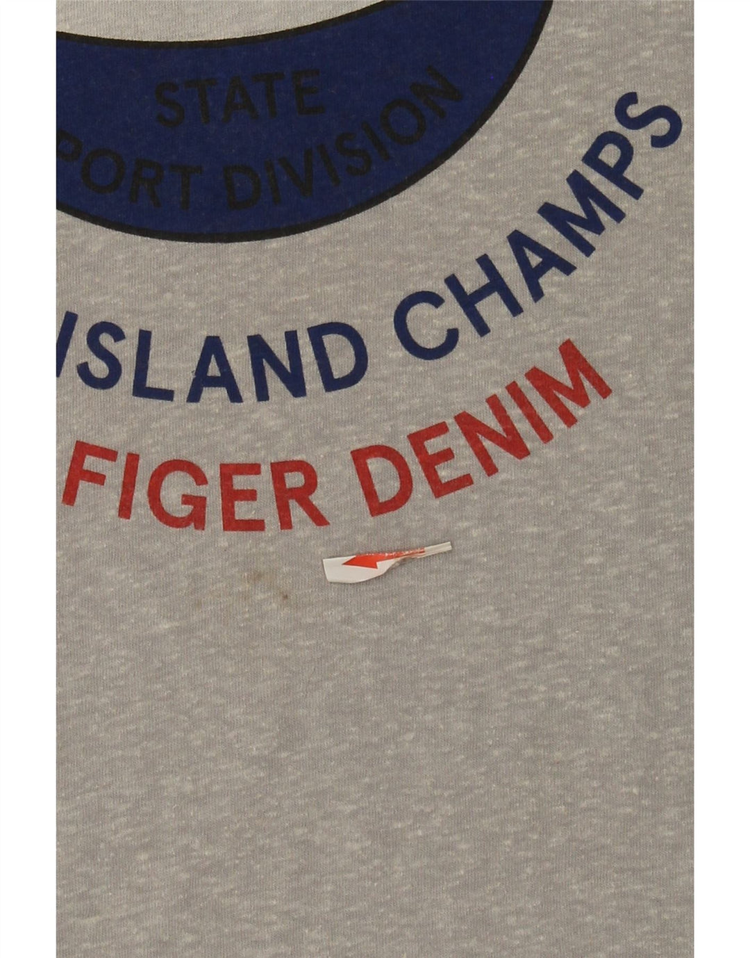 Tommy Hilfiger Mens Graphic T-Shirt Top Large Grey Flecked Polyester