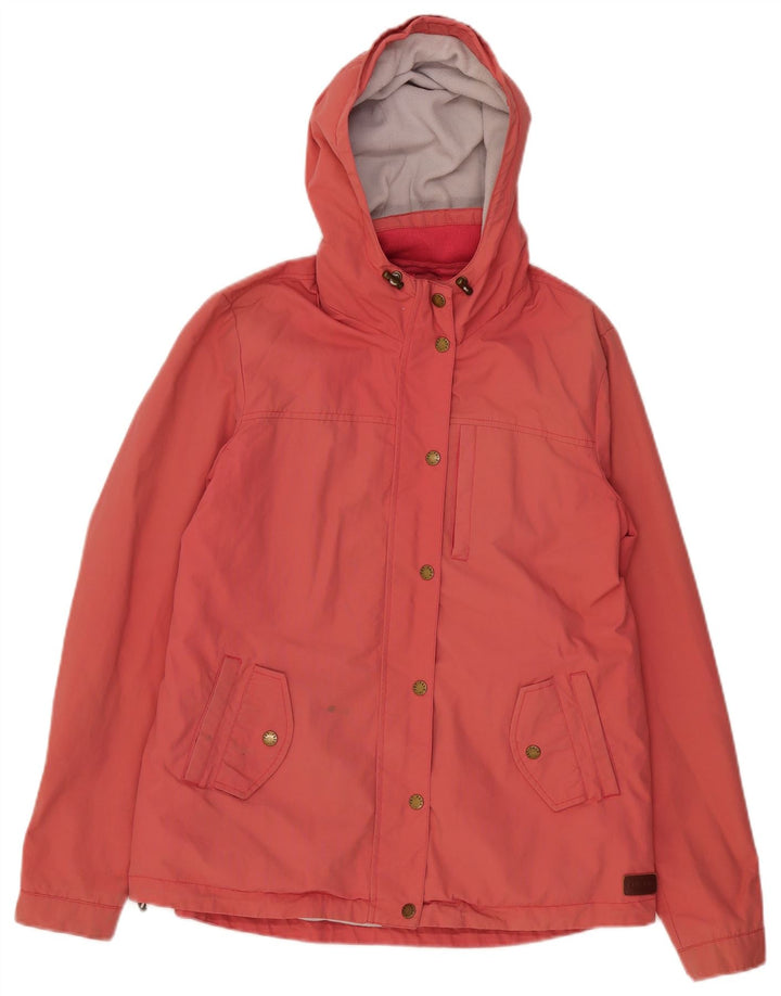 Fat Face Womens Hooded Windbreaker Jacket UK 12 Medium Pink Nylon