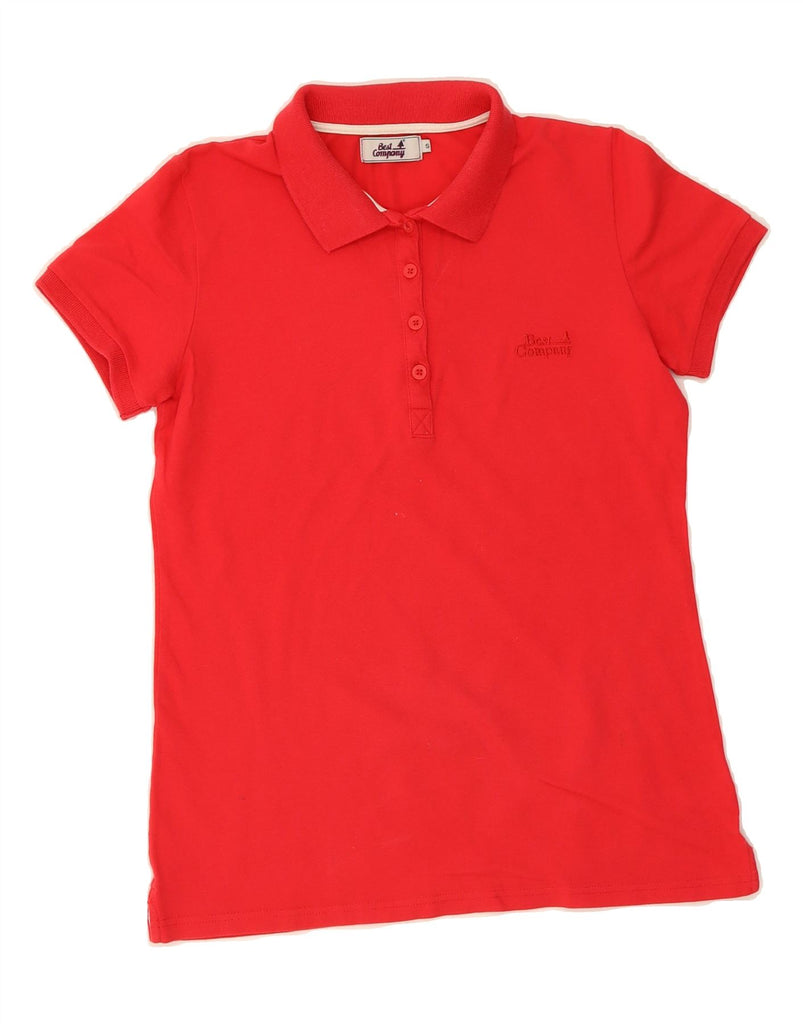 BEST COMPANY Womens Polo Shirt UK 10 Small Red Cotton Vintage Best Company and Second-Hand Best Company from Messina Hembry 