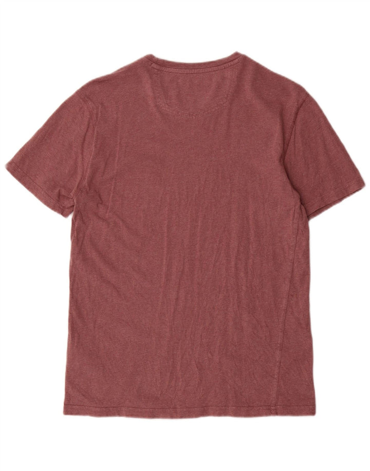 FAT FACE Mens T-Shirt Top Small Burgundy Cotton