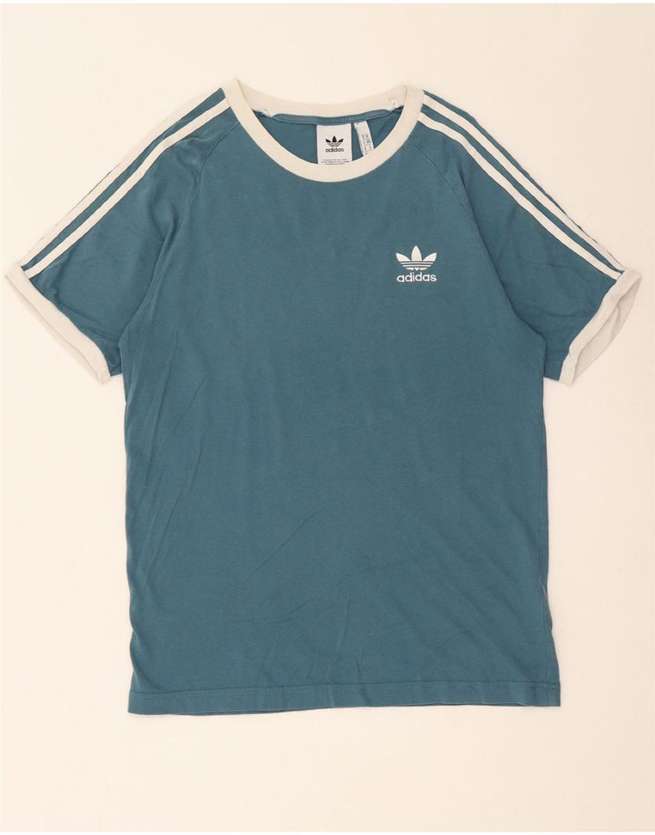 ADIDAS Mens T-Shirt Top Medium Blue Cotton