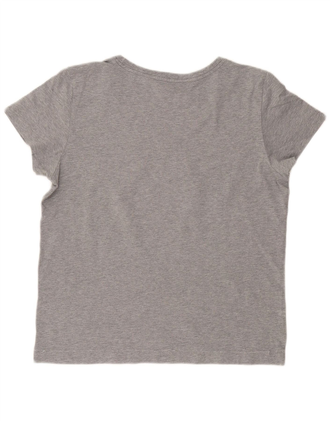 NIKE Womens T-Shirt Top UK 14 Medium Grey