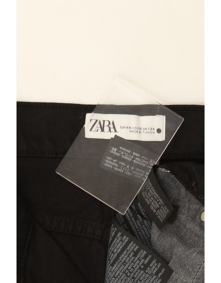 ZARA Womens Straight Jeans EU 44 Large W36 L29 Black Cotton Vintage Zara and Second-Hand Zara from Messina Hembry 