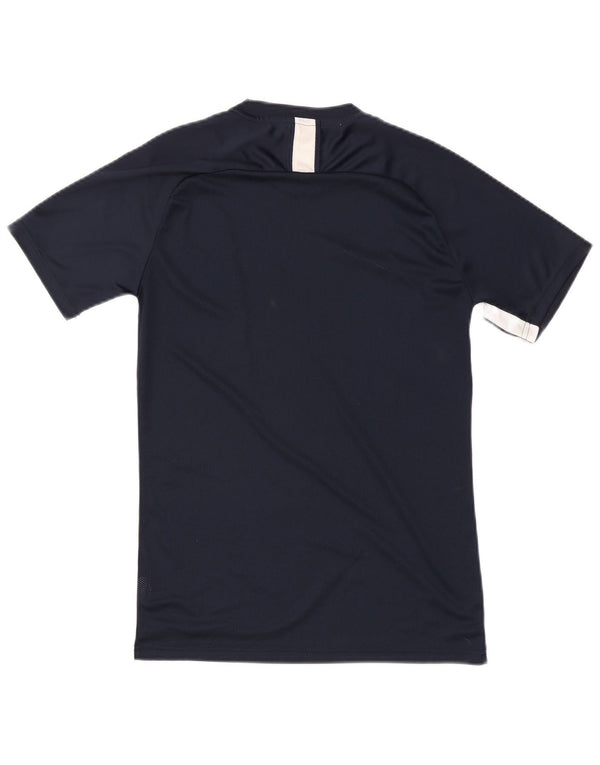 Nike Mens Dri Fit T-Shirt Top Medium Navy Blue Colourblock Polyester