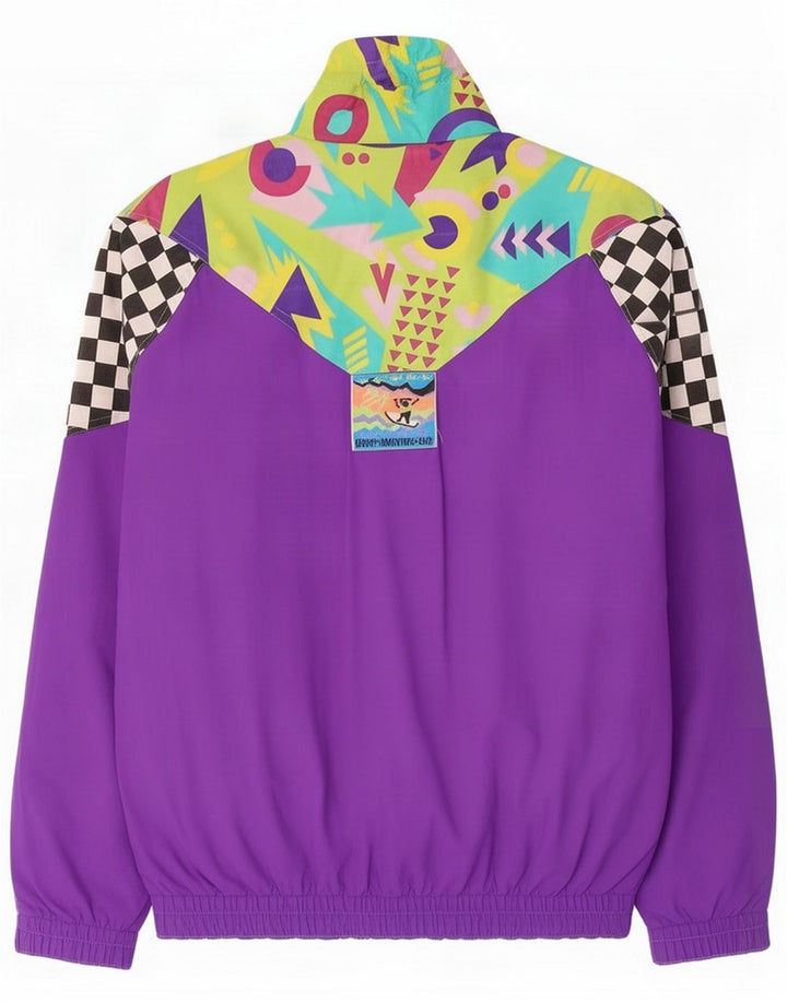 Vintage Womens Oversized Tracksuit Top Jacket IT 46 Large Multicoloured