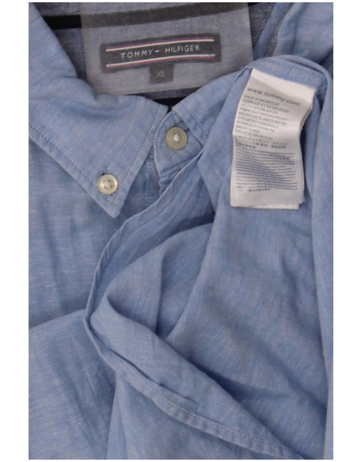 Tommy Hilfiger Mens Shirt XL Blue Cotton