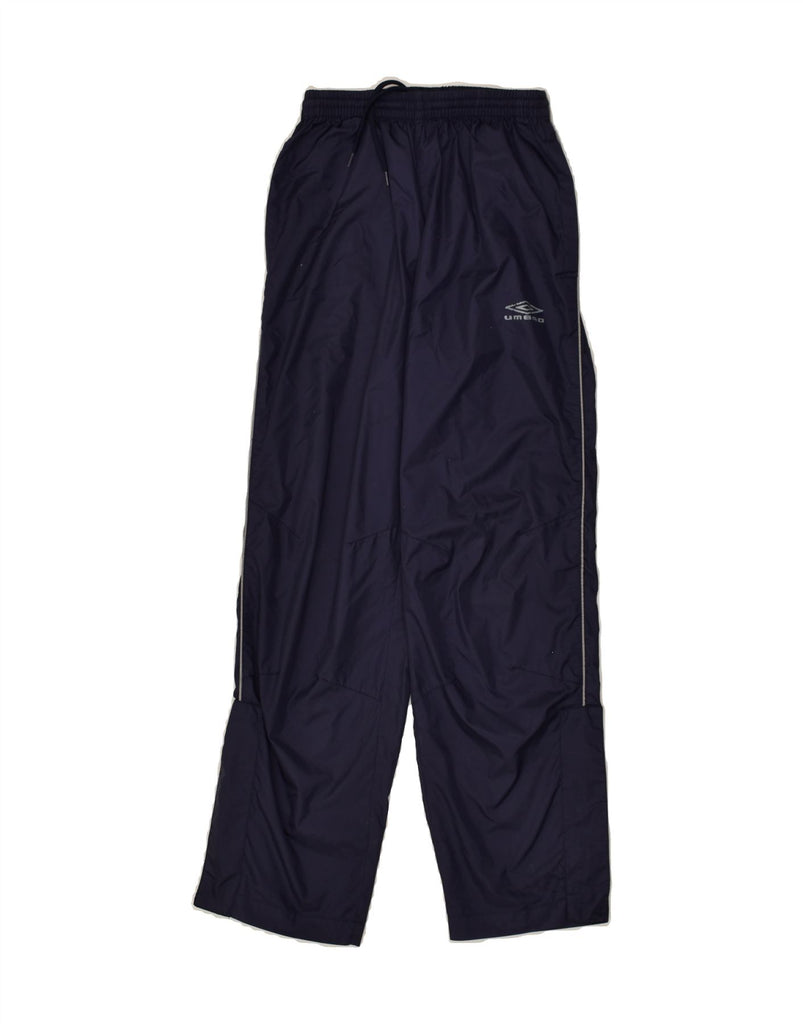 UMBRO Boys Tracksuit Trousers 8-9 Years Small Navy Blue | Vintage Umbro | Thrift | Second-Hand Umbro | Used Clothing | Messina Hembry 