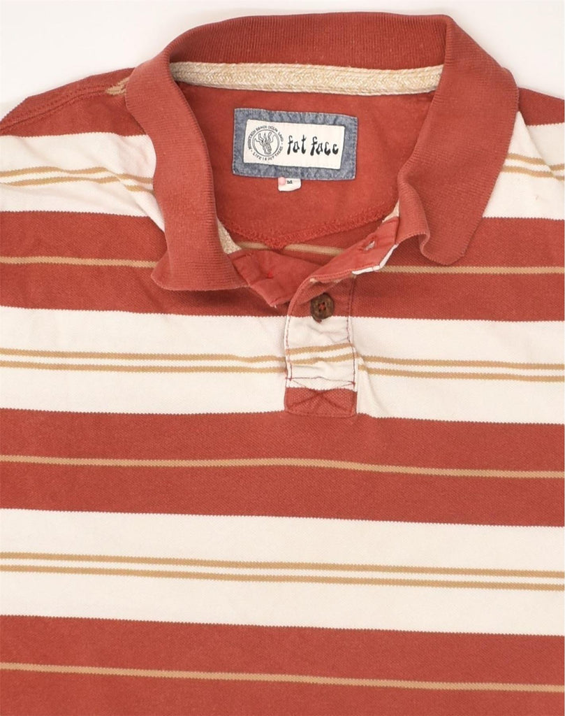 FAT FACE Mens Polo Shirt Medium Brown Striped Cotton | Vintage Fat Face | Thrift | Second-Hand Fat Face | Used Clothing | Messina Hembry 