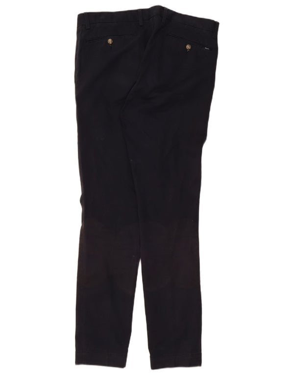 Polo Ralph Lauren Mens Slim Fit Suit Trousers W34 L32 Navy Blue Cotton