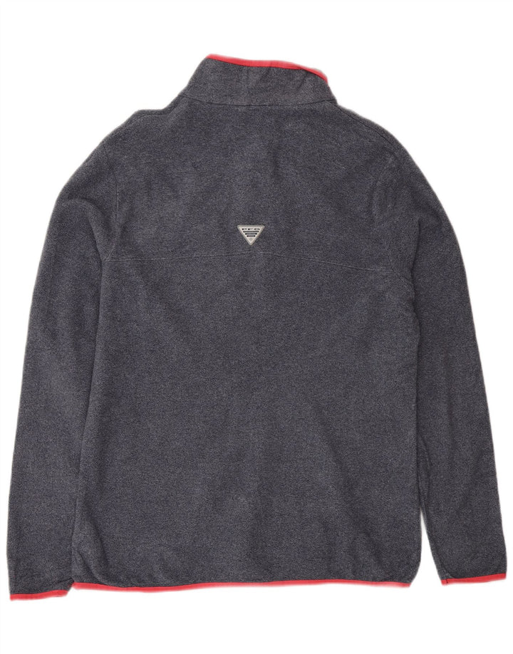 Columbia Womens Button Neck Fleece Jumper UK 18 XL Grey Polyester