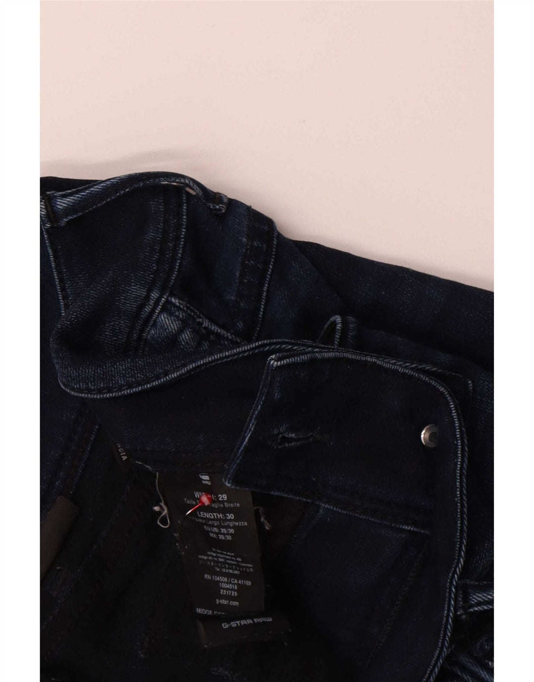 G-Star Womens Midge Slim Jeans W29 L30 Navy Blue Cotton