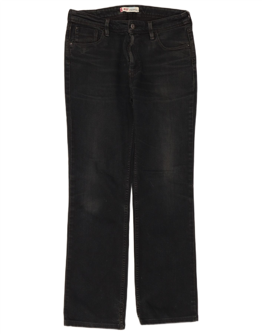 Levi's Womens 627 Straight Jeans W32 L31 Black