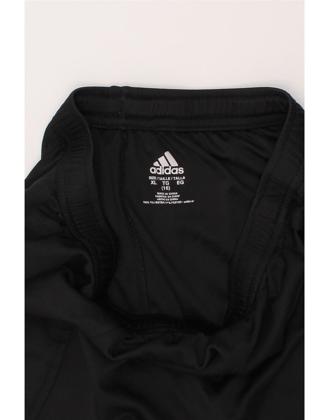 ADIDAS Boys Graphic Sport Shorts 15-16 Years XL Black Polyester Vintage Adidas and Second-Hand Adidas from Messina Hembry 
