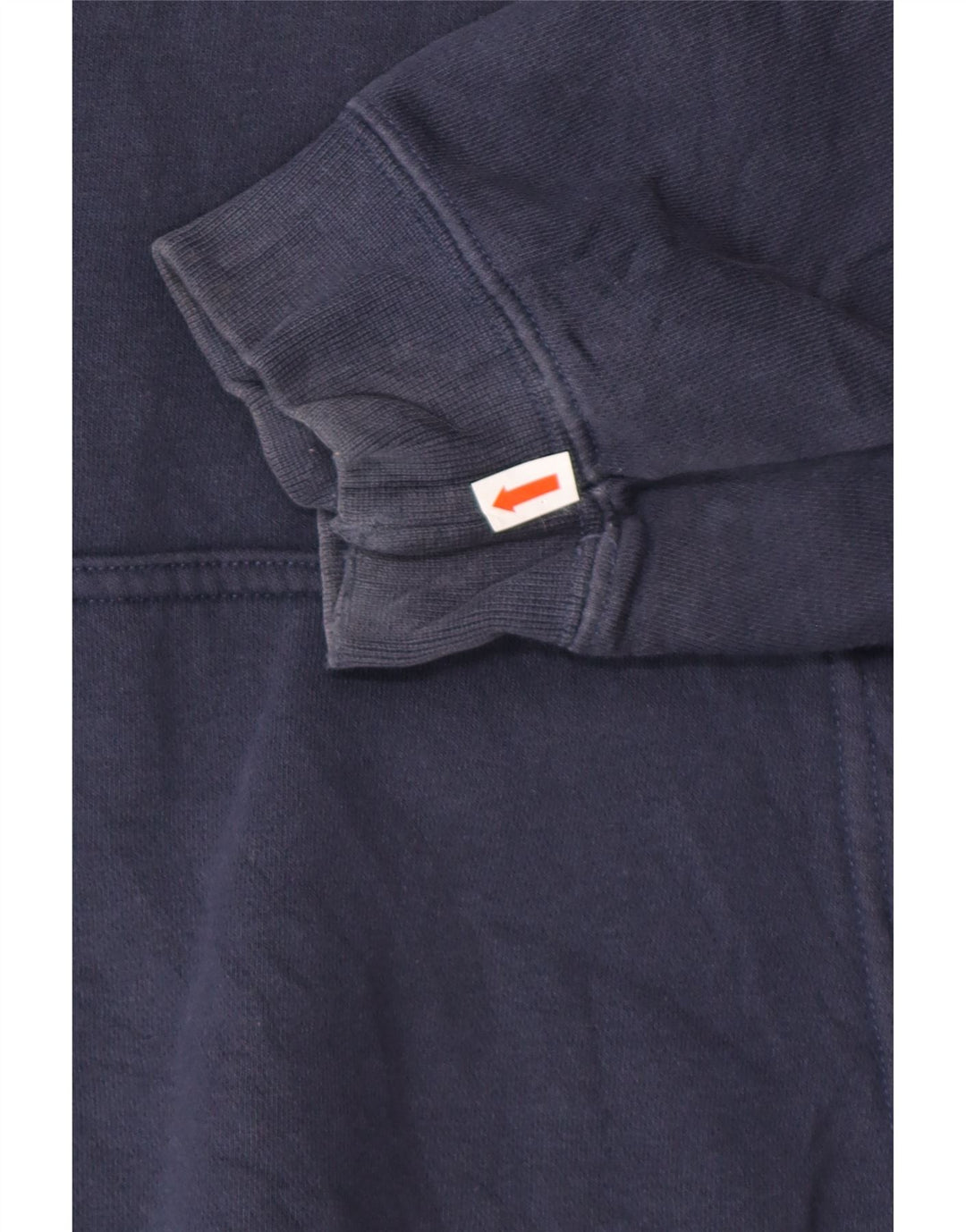 NIKE Mens Hoodie Jumper Large Navy Blue Cotton