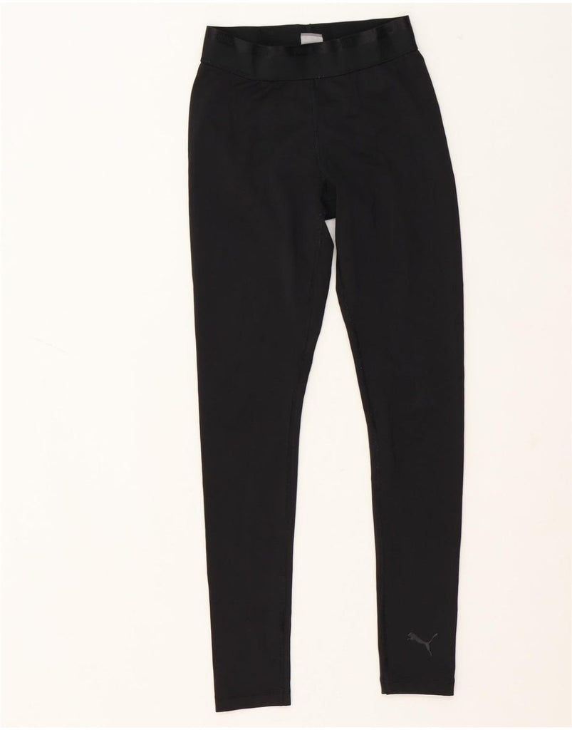 PUMA Womens Leggings UK 4 XS  Black Vintage Puma and Second-Hand Puma from Messina Hembry 