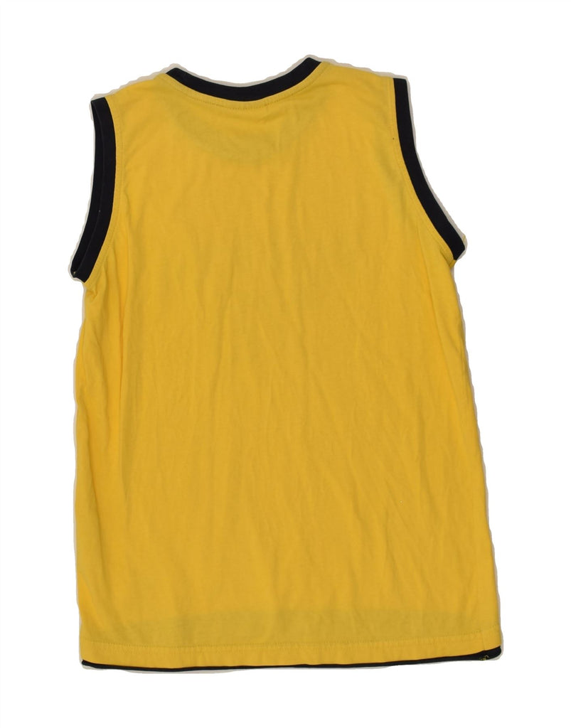 CHAMPION Boys Graphic Vest Top 9-10 Years Medium  Yellow Cotton | Vintage Champion | Thrift | Second-Hand Champion | Used Clothing | Messina Hembry 