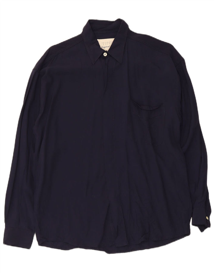 Tipo' S Mens Shirt Medium Navy Blue