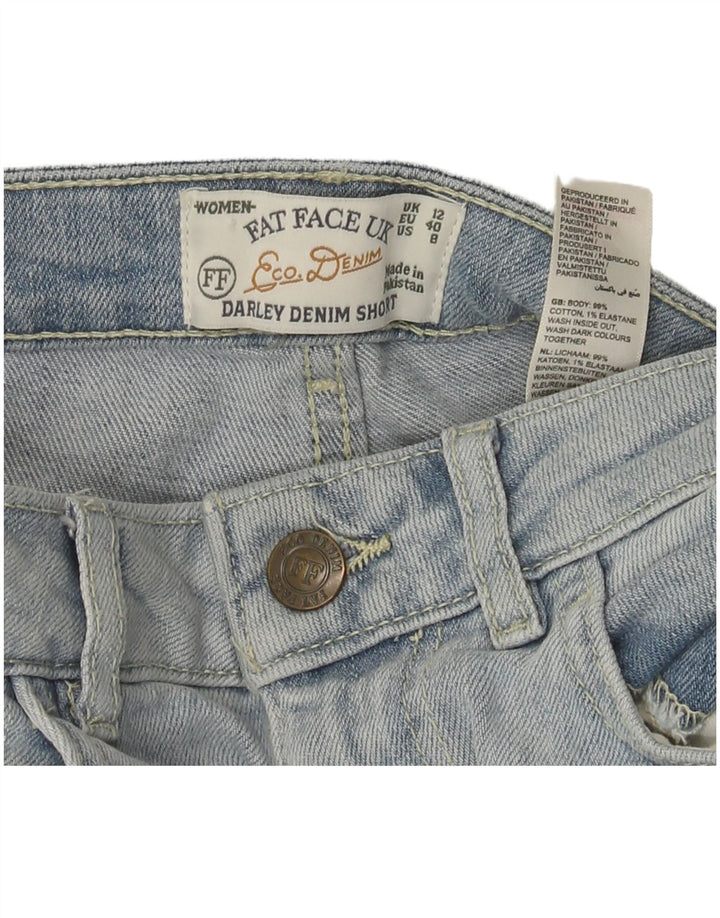 Fat Face Womens Denim Shorts UK 12 Medium W30  Blue Cotton