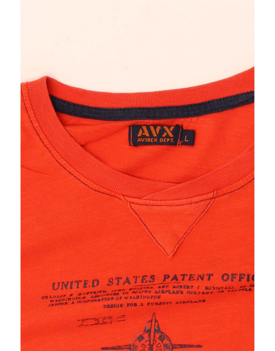 Avirex Mens Graphic T-Shirt Top Large Orange