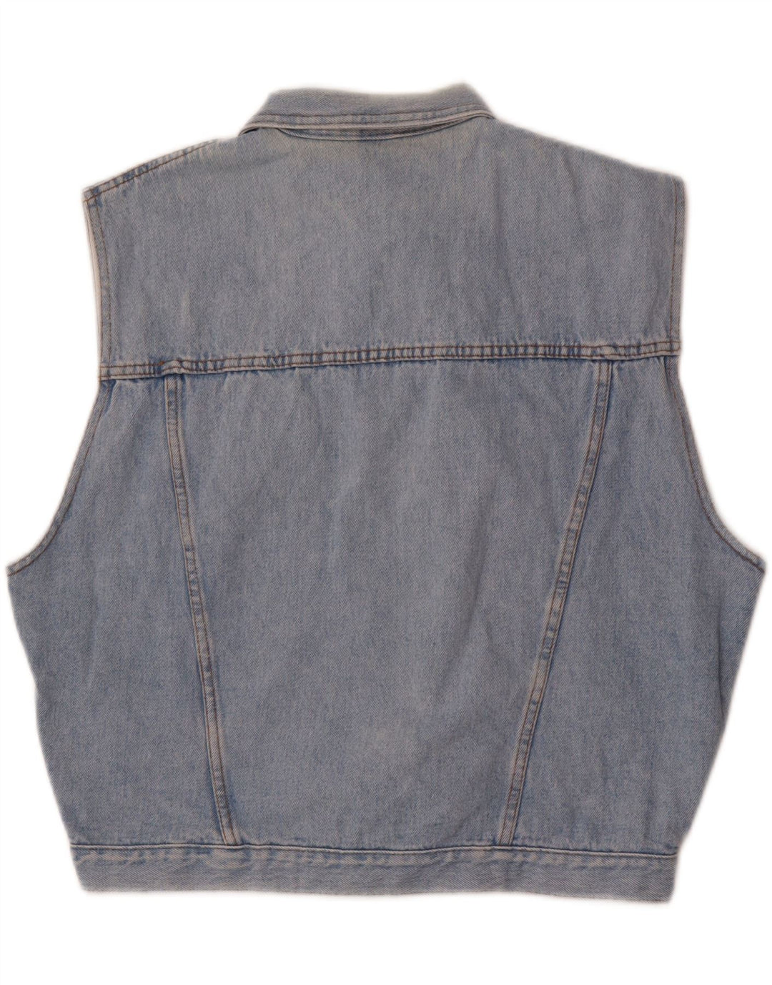 VERDE Boys Oversized Denim Gilet 13-14 Years Blue Cotton Vintage Verde and Second-Hand Verde from Messina Hembry 