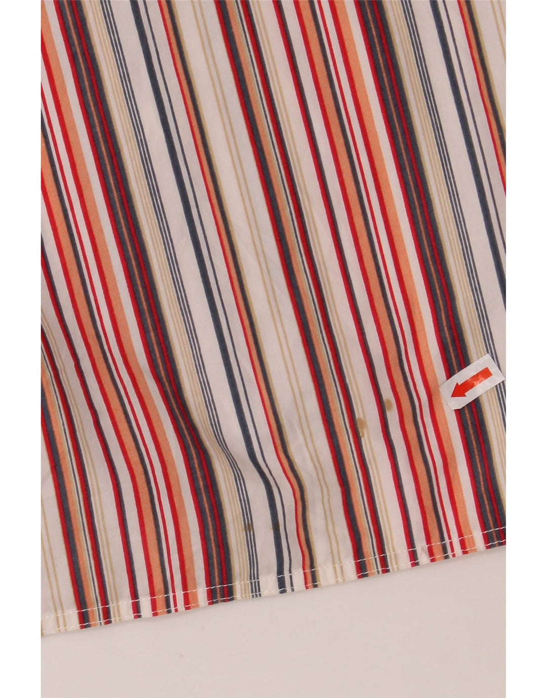 TOM TAILOR Mens Short Sleeve Shirt 2XL Multicoloured Striped Cotton