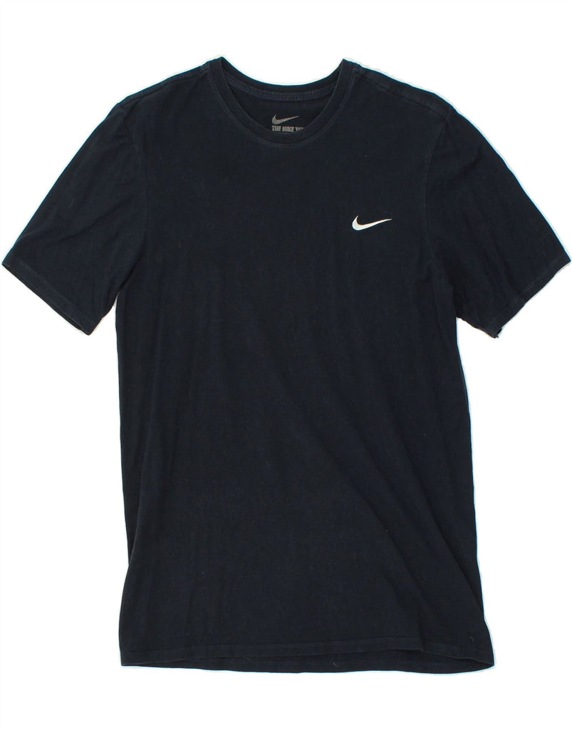 NIKE Mens Athletic Cut T-Shirt Top Medium Navy Blue Cotton | Vintage Nike | Thrift | Second-Hand Nike | Used Clothing | Messina Hembry 