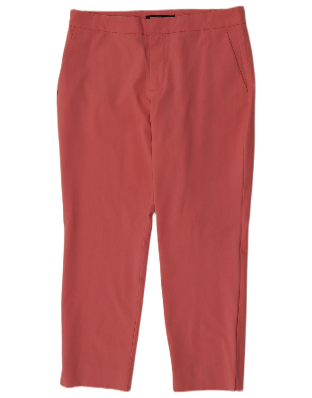 Zara Womens Straight Chino Trousers EU 40 Medium W30 L26 Pink