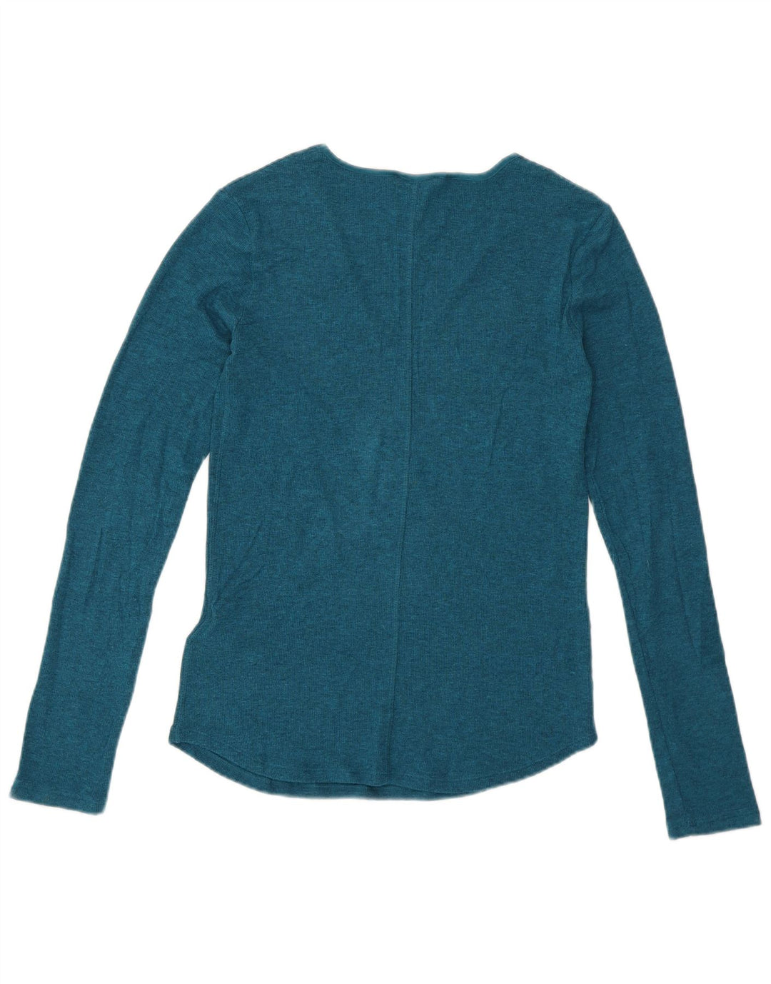 Massimo Dutti Womens Top Long Sleeve UK 12 Medium Blue Modal
