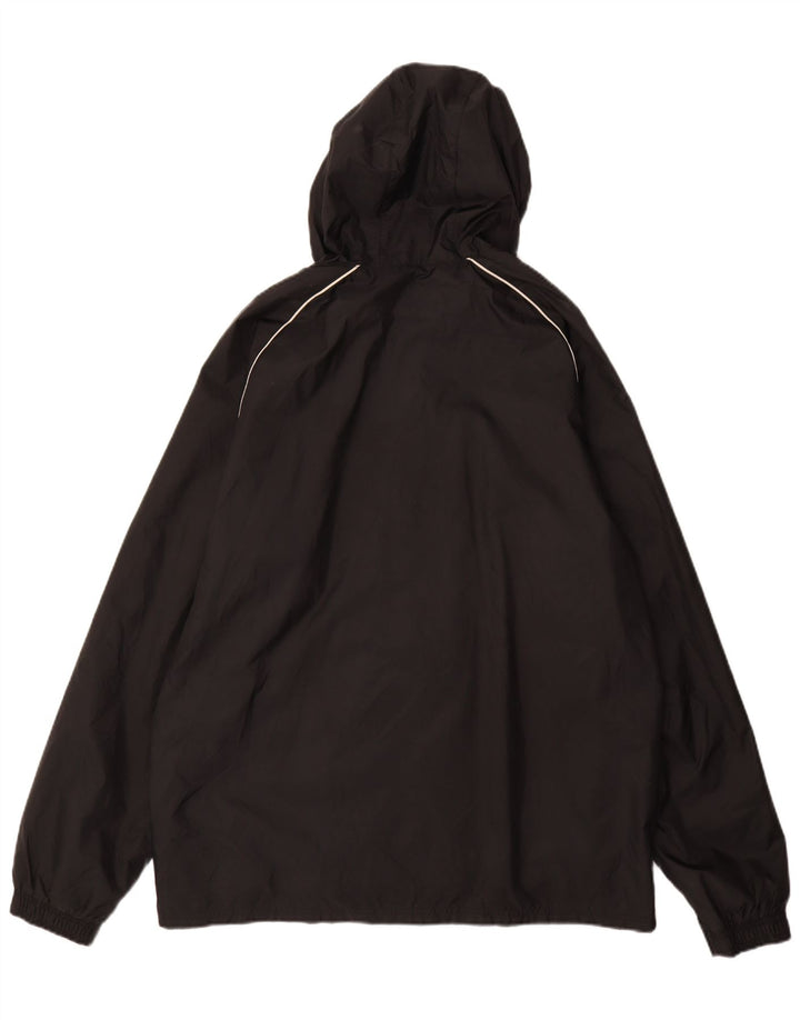 Adidas Mens Hooded Tracksuit Top Jacket Large Black Polyamide