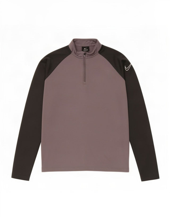 Nike Boys Dri Fit Graphic Pullover Tracksuit Top 12-13 Years Large Grey