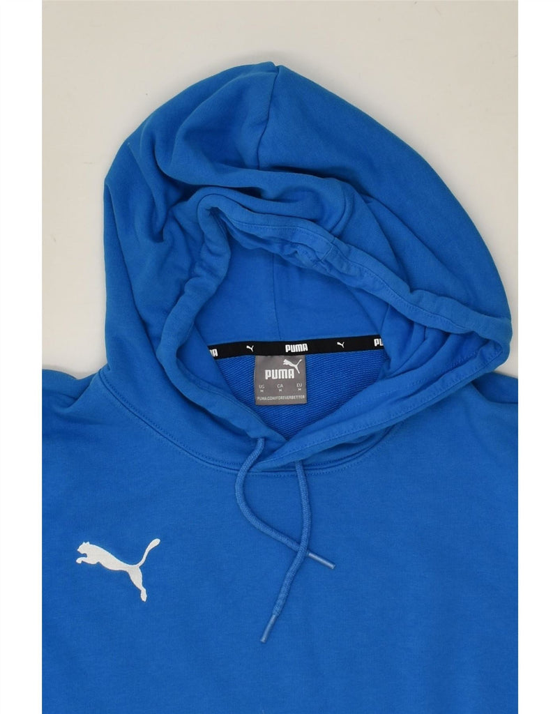 PUMA Mens Hoodie Jumper Medium Blue Cotton Vintage Puma and Second-Hand Puma from Messina Hembry 