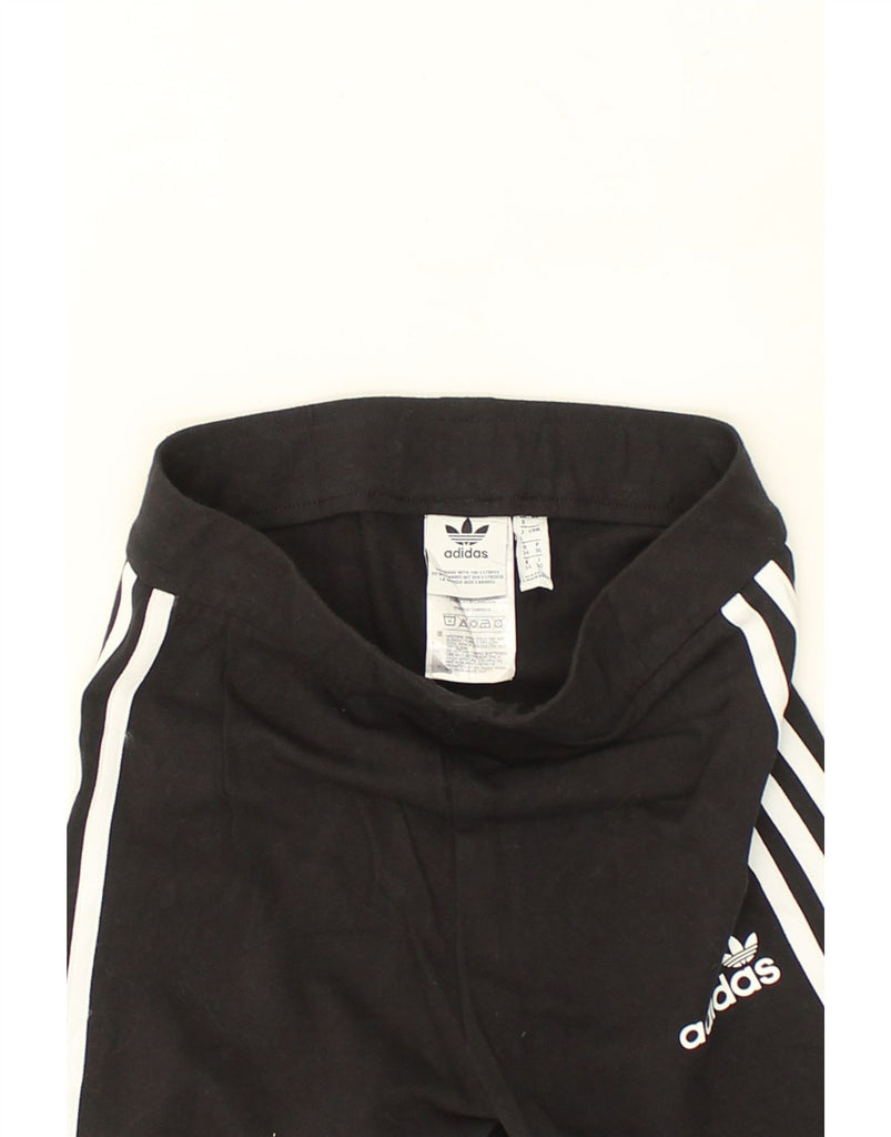 ADIDAS Womens Sport Shorts UK 8 Small Black Cotton | Vintage Adidas | Thrift | Second-Hand Adidas | Used Clothing | Messina Hembry 