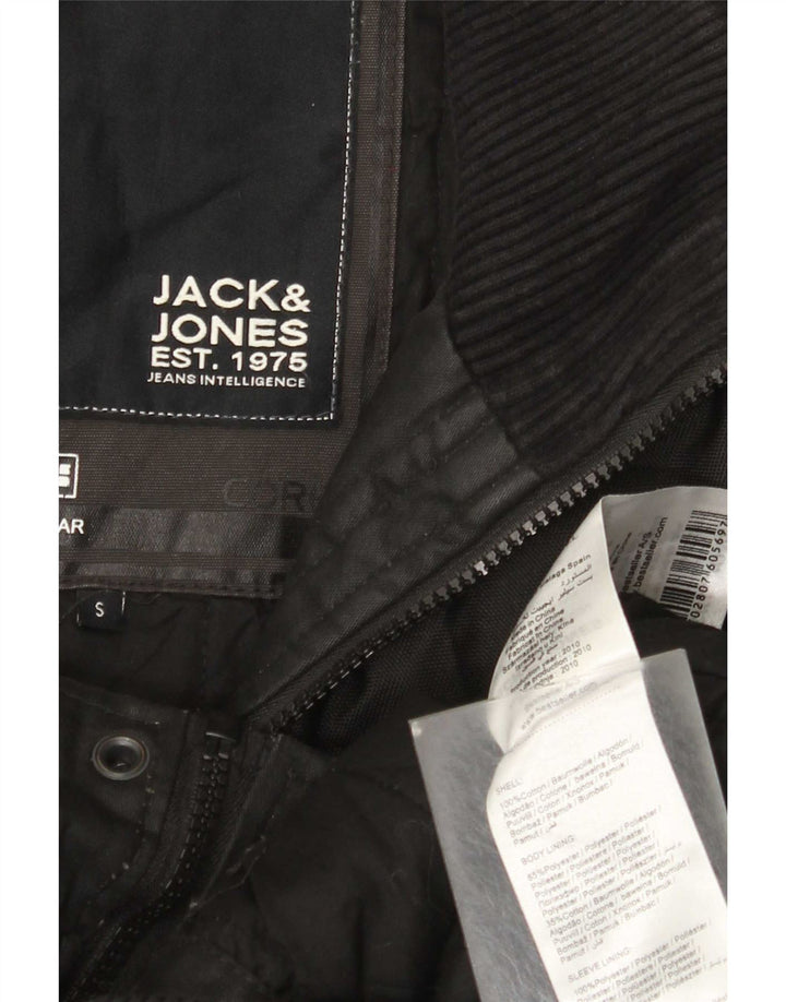 Jack & Jones Mens Utility Jacket UK 36 Small Black Cotton