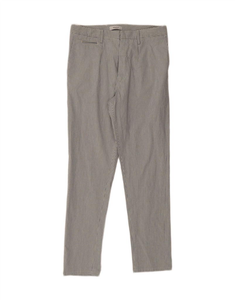 DONDUP Mens Slim Chino Trousers W32 L30 White Striped Cotton Vintage Dondup and Second-Hand Dondup from Messina Hembry 