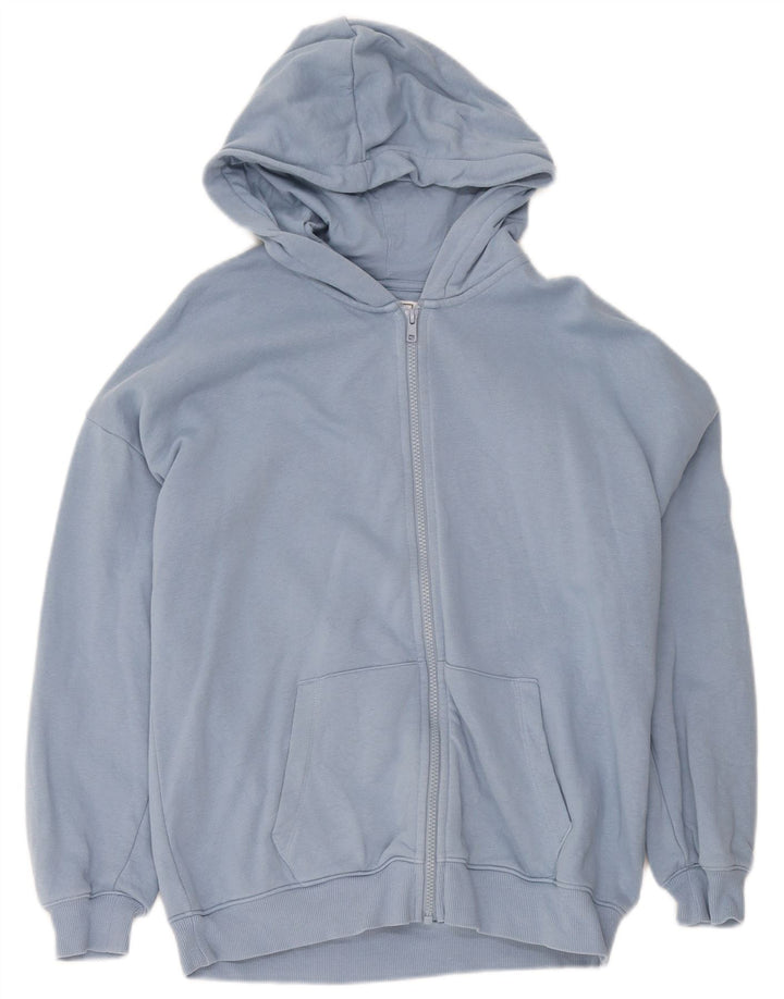 Marks & Spencer Boys Zip Hoodie Sweater 13-14 Years Blue Cotton