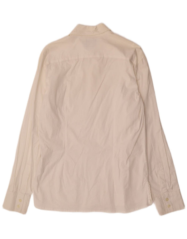 RIFLE Mens Shirt Large White Cotton