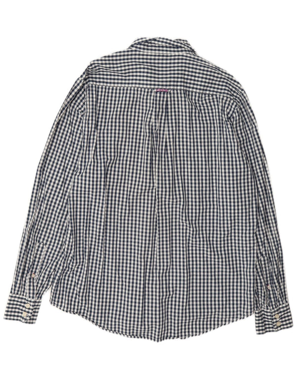 Crew Clothing Mens Classic Fit Shirt Large Blue Gingham Cotton