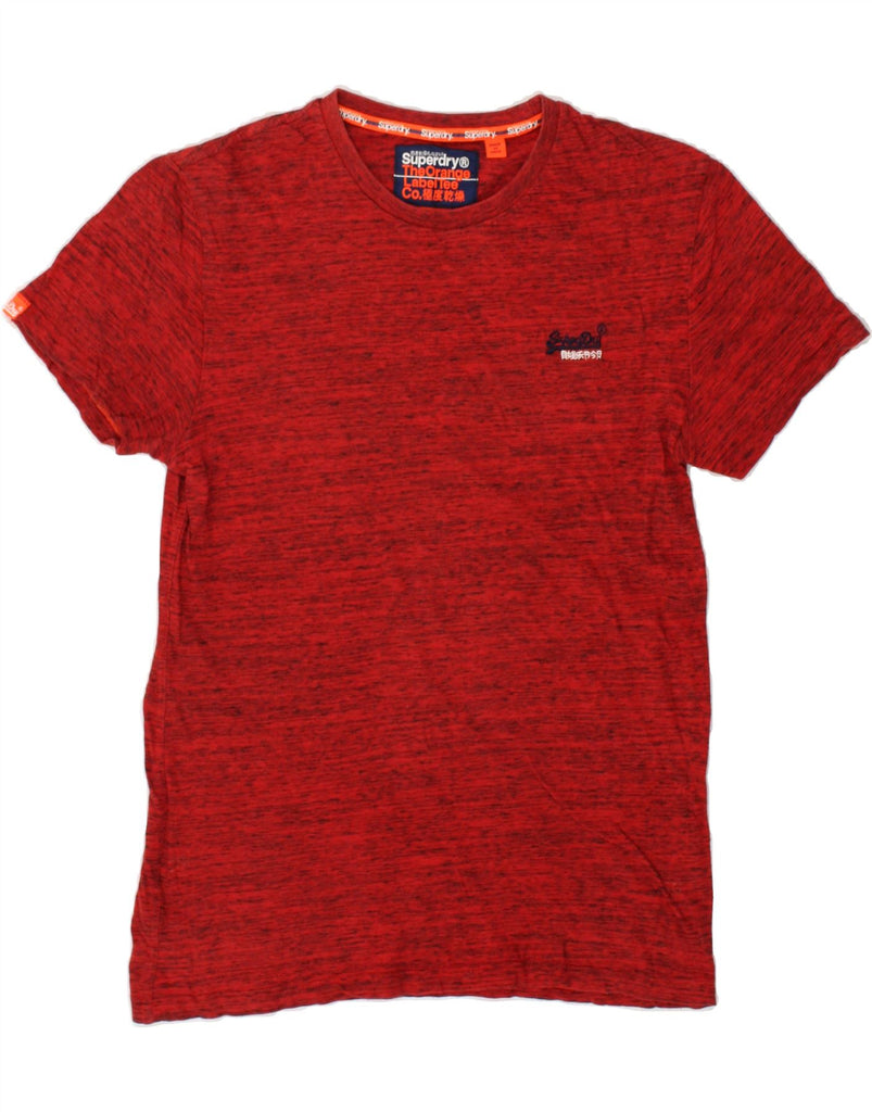 SUPERDRY Mens T-Shirt Top Medium Red Flecked | Vintage Superdry | Thrift | Second-Hand Superdry | Used Clothing | Messina Hembry 