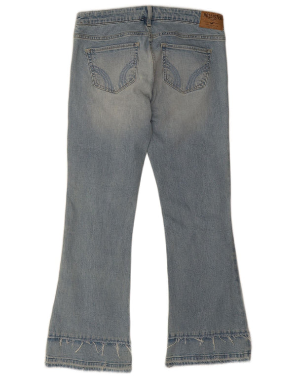 Hollister Womens Low Waist Distressed Bootcut Jeans US 5 Small W27 L27 Blue