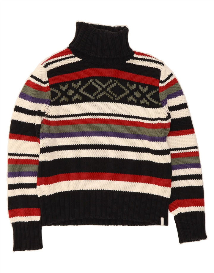 S.OLIVER Womens Roll Neck Jumper Sweater UK 12 Medium Multicoloured Vintage S.Oliver and Second-Hand S.Oliver from Messina Hembry 