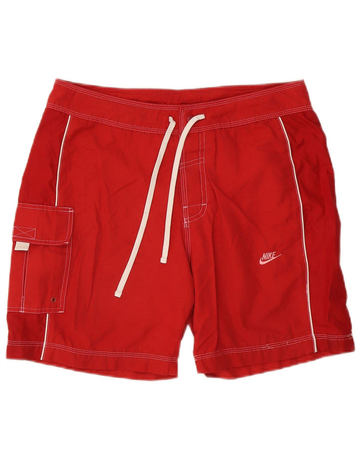 Nike Mens Swimming Shorts Medium Red Cotton