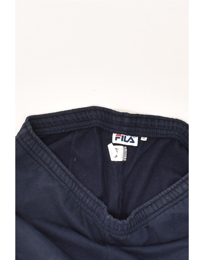 FILA Mens Tracksuit Trousers Large Navy Blue Cotton | Vintage Fila | Thrift | Second-Hand Fila | Used Clothing | Messina Hembry 