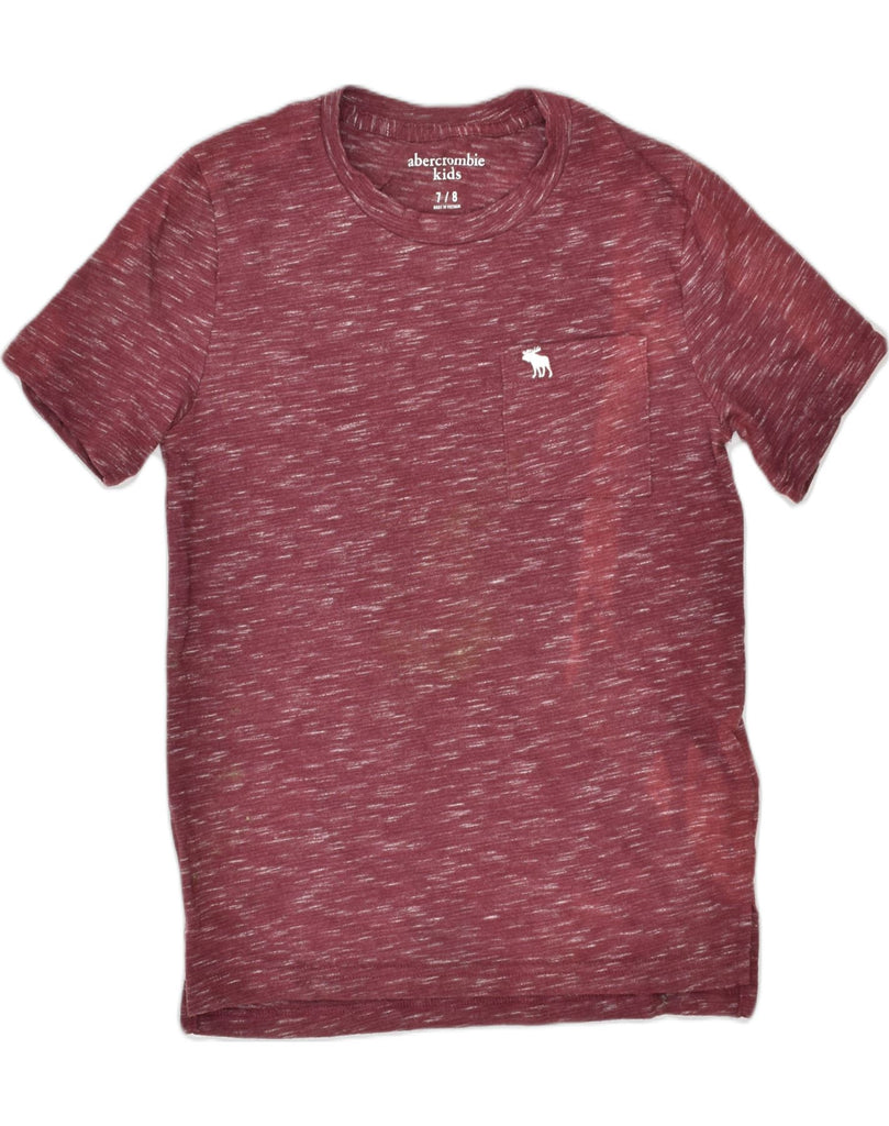 ABERCROMBIE & FITCH Boys T-Shirt Top 7-8 Years Burgundy Flecked Cotton | Vintage | Thrift | Second-Hand | Used Clothing | Messina Hembry 