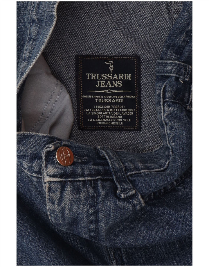 Trussardi Womens Denim Skirt W26 Small  Blue