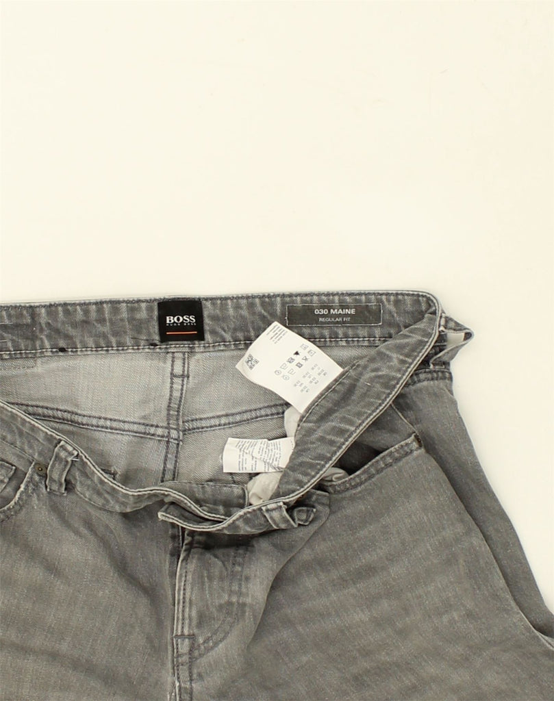 HUGO BOSS Womens Maine Regular Fit Slim Jeans W33 L30  Grey Cotton | Vintage Hugo Boss | Thrift | Second-Hand Hugo Boss | Used Clothing | Messina Hembry 