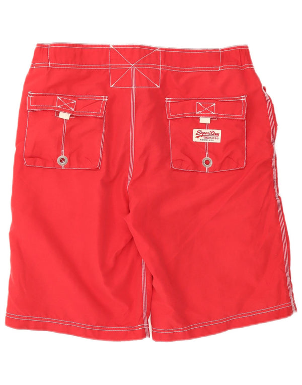 Superdry Mens Graphic Swimming Shorts Large  Red Polyester